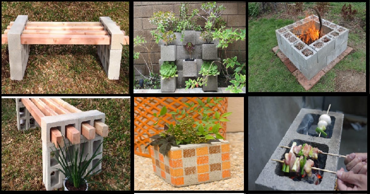 10 Impressive Outdoor DIY Ideas With Concrete Blocks - Genmice