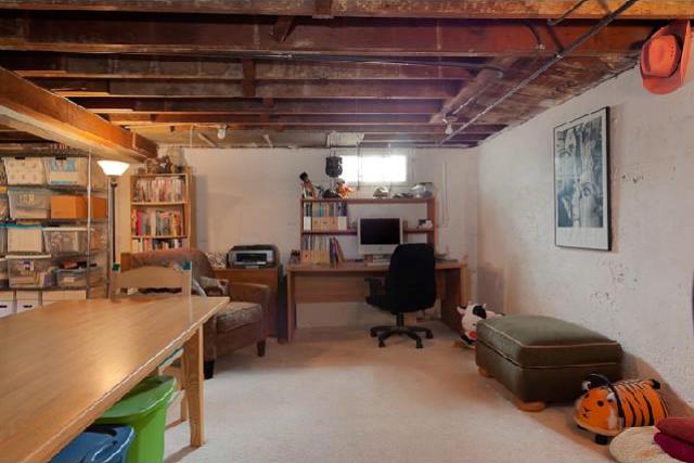 basement unfinished finished awesome budget genmice livable office illusion space creative snyder portland dave estate