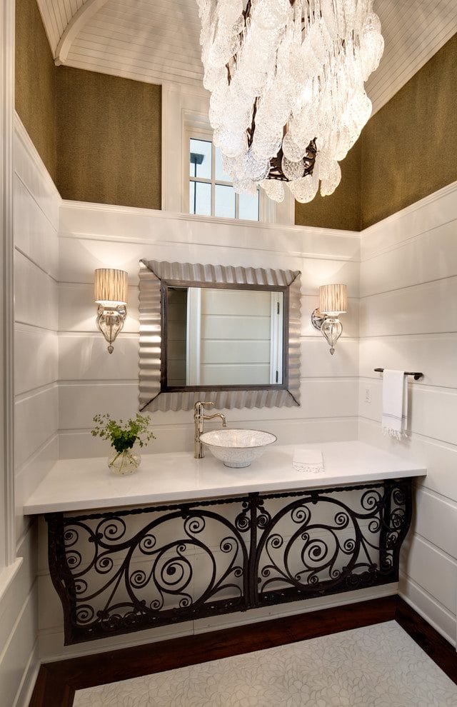 Elegant Bathroom Decorating Ideas With Amazing Wrought ...