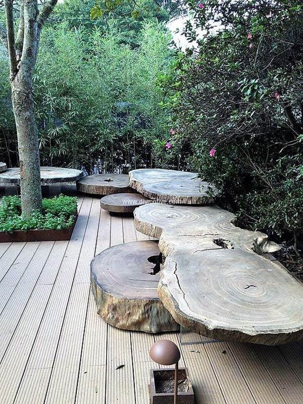 Most Amazing DIY Tree Log Ideas For Your Garden Genmice