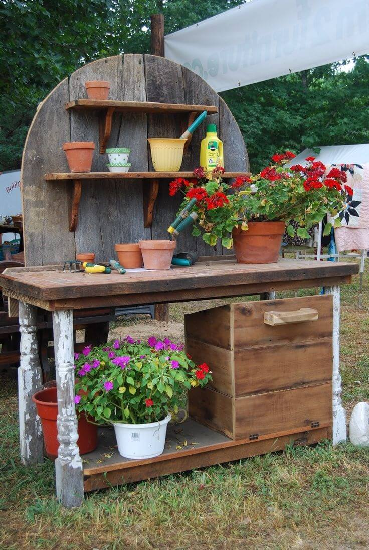 Beautiful Fresh Potting Bench Ideas For Your Exterior That Are Amazing